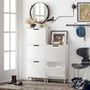 SoBuy FSR151-W Armoire à Chaussures 2 Abattants Ultra-Slim 19cm, Rangement Compact pour Entrée Couloir – 50x19x91 cm, Blanc