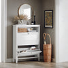 SoBuy FSR152-W Meuble à Chaussures à Abattants 2 Niveaux – Rangement Discret pour Entrée – 80x25x108 cm Blanc