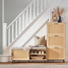 SoBuy FSR154-N Banc à Chaussures avec Coussin Rembourré, 2 Portes Coulissantes Façade Rotin Tissé pour Entrée – 110x40x49 cm, Naturel