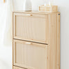SoBuy FSR159-N Armoire à Chaussures 3 Abattants – L60 × P24 × H118 cm, Naturel