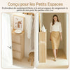 SoBuy FSR159-N Armoire à Chaussures 3 Abattants – L60 × P24 × H118 cm, Naturel