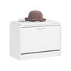 SoBuy FSR16-W Banc à Chaussures avec 1 Abattant et Coussin Rembourré, Coffre de Rangement pour Entrée – 60x30x48 cm, Blanc