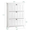 SoBuy FSR162-W Meuble à Chaussures Ultra-Slim Gain de Place – Idéal pour Entrée Étroite – Blanc