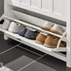 SoBuy FSR162-W Meuble à Chaussures Ultra-Slim Gain de Place – Idéal pour Entrée Étroite – Blanc