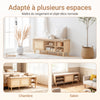 SoBuy FSR163-N Banc à Chaussures avec Coussin et Portes Coulissantes – Naturel