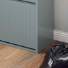 SoBuy FSR165-H-HG Meuble à Chaussures à Abattants 3 Niveaux – Rangement Discret pour Entrée – 61x26x120 cm Gris