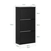 SoBuy FSR165-H-SCH Meuble à Chaussures à Abattants 3 Niveaux – Rangement Discret pour Entrée – 61x26x120 cm Noir