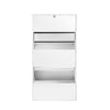 Prévente SoBuy FSR165-H-W Meuble à Chaussures à Abattants 3 Niveaux – Rangement Discret pour Entrée – 61x26x120 cm Blanc