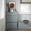 SoBuy FSR165-HG Armoire à Chaussures avec Coussin Rembourré, Coffre 2 Abattants, Capacité 30 kg pour Entrée – Gris