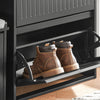 SoBuy FSR165-K-SCH Meuble à Chaussures à Abattants 2 Niveaux – Rangement Discret pour Entrée – 61x26x81 cm Noir