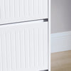 SoBuy FSR165-K-W Meuble à Chaussures à Abattants 2 Niveaux – Rangement Discret pour Entrée – 61x26x81 cm Blanc