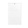 SoBuy FSR165-W Meuble à Chaussures à Abattants 2 Niveaux – Rangement Discret pour Entrée – Blanc