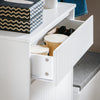 SoBuy FSR165-W Meuble à Chaussures à Abattants 2 Niveaux – Rangement Discret pour Entrée – Blanc