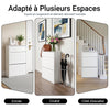 SoBuy FSR165-W Meuble à Chaussures à Abattants 2 Niveaux – Rangement Discret pour Entrée – Blanc