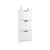 SoBuy FSR177-H-W Armoire à Chaussures 3 Abattants – 6 à 8 Paires, 19 cm de Profondeur, Anti-Basculement – 50×19×130 cm, Blanc