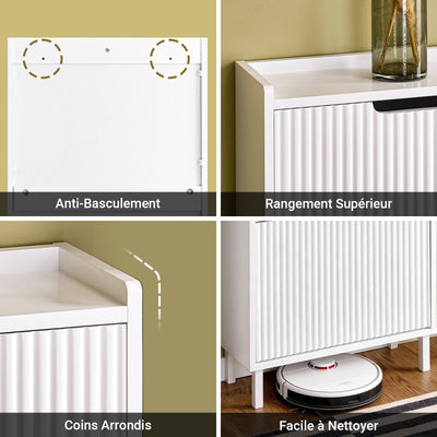 SoBuy FSR177-H-W Armoire à Chaussures 3 Abattants – 6 à 8 Paires, 19 cm de Profondeur, Anti-Basculement – 50×19×130 cm, Blanc