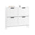 SoBuy FSR177-L-W Armoire à Chaussures 4 Abattants – 12 à 16 Paires, 19 cm de Profondeur, Anti-Basculement – 100×19×91 cm, Bla