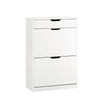 SoBuy FSR180-W Armoire à Chaussures 2 Abattants et 1 Tiroir, Meuble d'Entrée pour Couloir – 60x30x90 cm, Blanc
