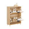 SoBuy FSR200-II-N Meuble à Chaussures 2 Abattants – 8 Paires, Pointure EU 47, Étagères Modulables, Anti-Basculement, 60×24×83