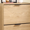 SoBuy FSR200-II-N Meuble à Chaussures 2 Abattants – 8 Paires, Pointure EU 47, Étagères Modulables, Anti-Basculement, 60×24×83 cm, Bois Clair