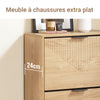 SoBuy FSR200-II-N Meuble à Chaussures 2 Abattants – 8 Paires, Pointure EU 47, Étagères Modulables, Anti-Basculement, 60×24×83 cm, Bois Clair