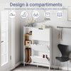 SoBuy FSR209-WN Meuble à Chaussures Faible Profondeur 19 cm – Gain de Place pour Entrée Étroite