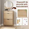 Prévente SoBuy FSR212-N Meuble à Chaussures pour Entrée Étroite 24 cm de Profondeur – Naturel