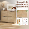 Prévente SoBuy FSR214-N Meuble à Chaussures Compact 24 cm de Profondeur – Naturel