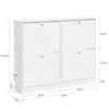 SoBuy FSR216-W Meuble à Chaussures Gain de Place Ultra-Slim 18cm – Entrée Étroite – 105x18x78 cm Blanc