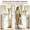SoBuy FSR216-W Meuble à Chaussures Gain de Place Ultra-Slim 18cm – Entrée Étroite – 105x18x78 cm Blanc