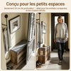 Prévente SoBuy FSR218-F Banc à Chaussures avec Coussin Amovible et 1 Abattant – Slim 24 cm, 6-8 Paires, Charge 123 kg – Bois et Gris