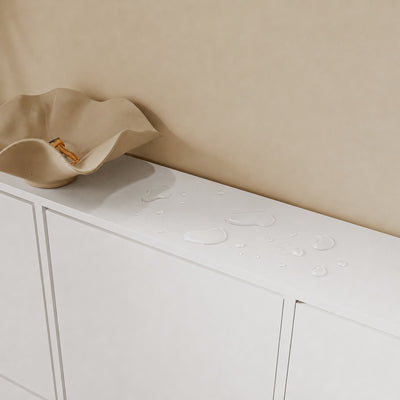 SoBuy FSR231-W Meuble à Chaussures en Bois 2 Portes – Armoire à Chaussures Mince avec Abattants pour Entrée, Blanc Mat – 115,5×14,5×117 cm, Charge 58 kg