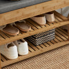 SoBuy FSR47-N Banc à Chaussures avec Étagère et Tiroirs Latéraux, Assise pour Entrée Couloir – 90x30x45 cm, Naturel