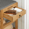SoBuy FSR47-N Banc à Chaussures avec Étagère et Tiroirs Latéraux, Assise pour Entrée Couloir – 90x30x45 cm, Naturel