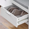SoBuy FSR74-W Banc à Chaussures avec Coussin Rembourré et Rangement pour Entrée Couloir – 100x40x40 cm, Blanc