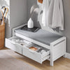SoBuy FSR74-W Banc à Chaussures avec Coussin Rembourré et Rangement pour Entrée Couloir – 100x40x40 cm, Blanc
