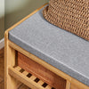 SoBuy FSR75-N Banc à Chaussures avec Tiroir et Assise, Étagère de Rangement pour Entrée Couloir – 91x34x45 cm, Naturel