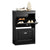 SoBuy FSR78-SCH Armoire à Chaussures 2 Abattants, Rangement 8 Paires pour Entrée Couloir – 54x24x83 cm, Noir