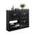 SoBuy FSR79-SCH Armoire à Chaussures 4 Abattants – Séparateurs Réglables, Dos Aéré, Certifiée FSC® – 105×24×83 cm, Noir