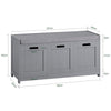 Prévente SoBuy FSR80-SG Banc à Chaussures avec Coussin Rembourré, 2 Portes et 1 Cube de Rangement pour Entrée – 90x35x45 cm, Gris Argenté