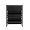 SoBuy FSR89-SCH Armoire à Chaussures 2 Abattants et Grand Tiroir, Rangement 12 Paires pour Entrée Couloir – 80x25x108 cm, Noir