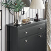 SoBuy FSR89-SCH Armoire à Chaussures 2 Abattants et Grand Tiroir, Rangement 12 Paires pour Entrée Couloir – 80x25x108 cm, Noir