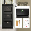 SoBuy FSR94-SCH – Armoire à Chaussures Slim 24 cm – 3 Abattants, 12 Paires – Noir Mat FSC®