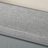 SoBuy FSR98-L-HG Banc à Chaussures avec Coussin Rembourré et 1 Abattant pour Entrée Couloir – 80x26x45 cm, Gris