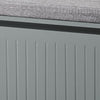 SoBuy FSR98-L-HG Banc à Chaussures avec Coussin Rembourré et 1 Abattant pour Entrée Couloir – 80x26x45 cm, Gris