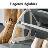 SoBuy FSR98-L-HG Banc à Chaussures avec Coussin Rembourré et 1 Abattant pour Entrée Couloir – 80x26x45 cm, Gris