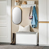 SoBuy FSR98-L-W Banc à Chaussures avec Coussin Rembourré et 1 Abattant pour Entrée Couloir – 80x26x45 cm, Blanc