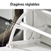 SoBuy FSR98-L-W Banc à Chaussures avec Coussin Rembourré et 1 Abattant pour Entrée Couloir – 80x26x45 cm, Blanc