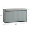 SoBuy FSR98-L-HG Banc à Chaussures avec Coussin Rembourré et 1 Abattant pour Entrée Couloir – 80x26x45 cm, Gris