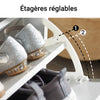 SoBuy FSR16-SCH Banc à Chaussures avec 1 Abattant et Coussin Rembourré, Coffre de Rangement pour Entrée – 60x30x48 cm, Blanc